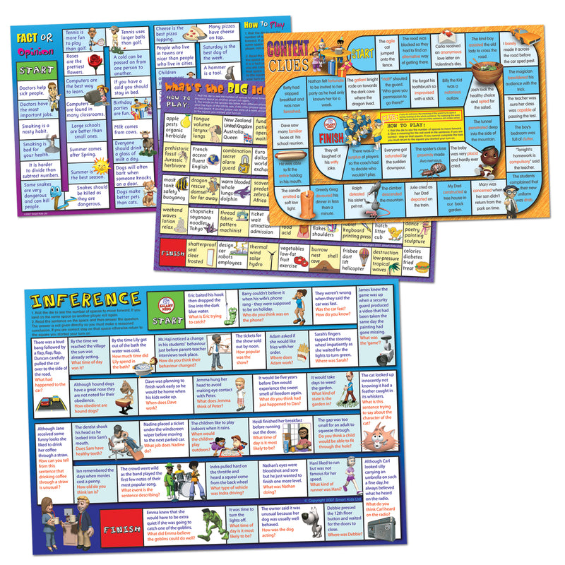 8 Reading Comprehension Board Games