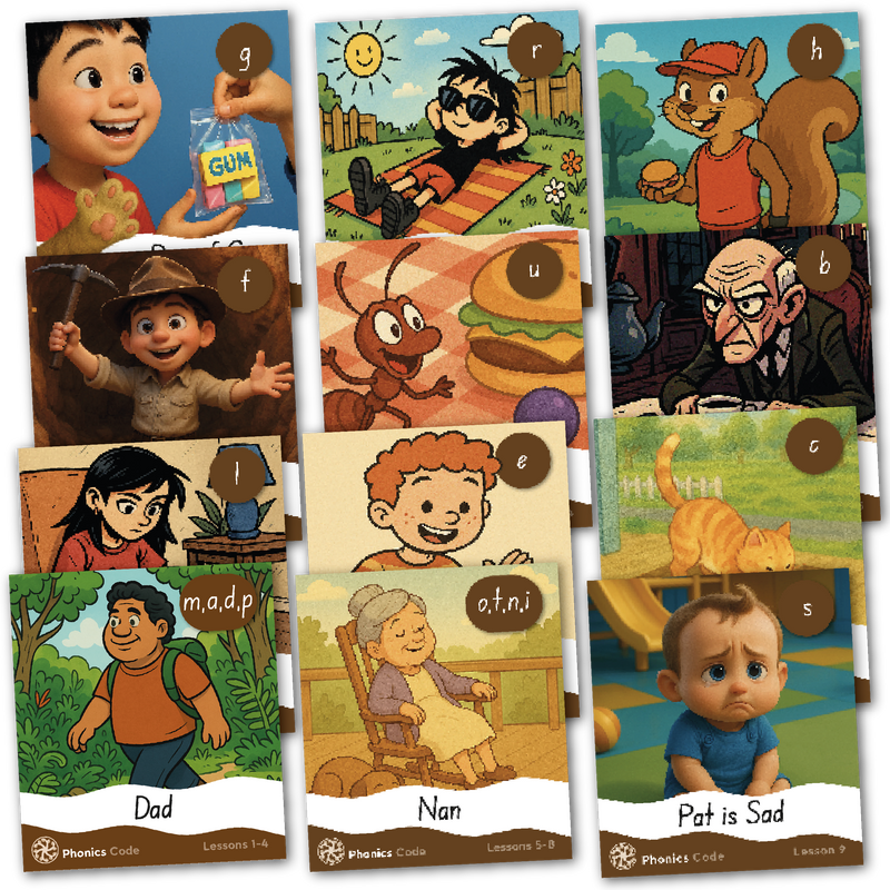 Phonics Code Books 1-18
