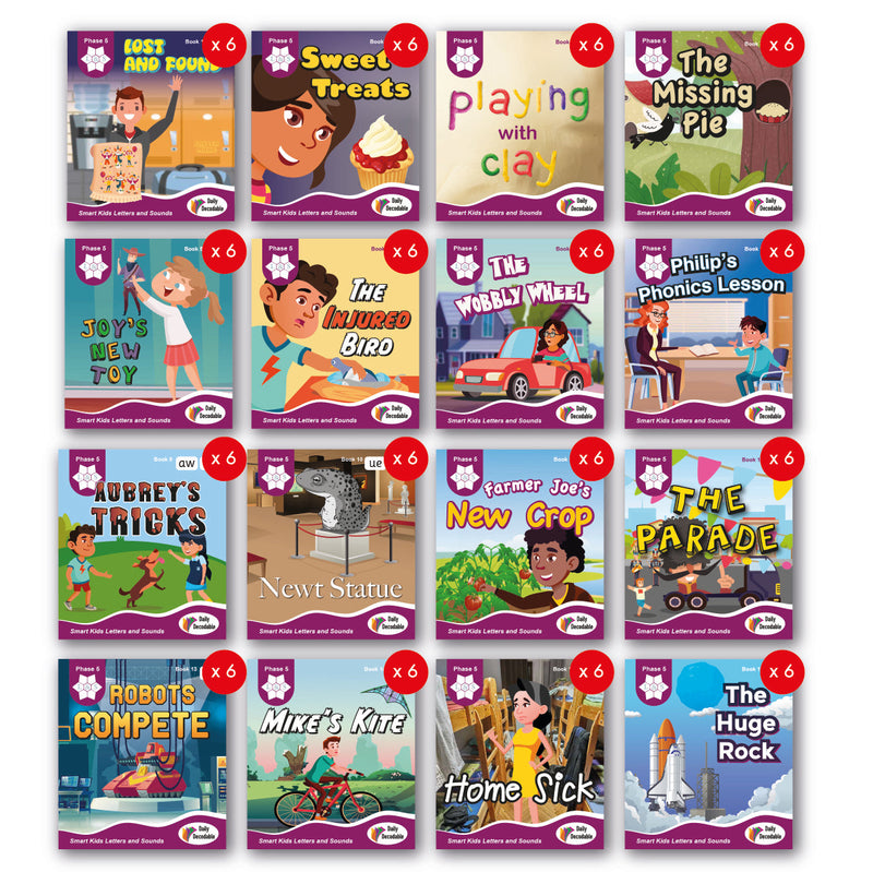 Phase 5 - Letters and Sounds Daily Decodable Books (set of 96 books)