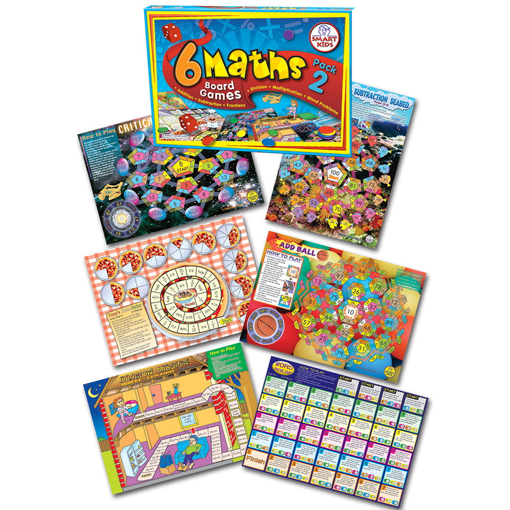 6 Maths Board Games Pack 2