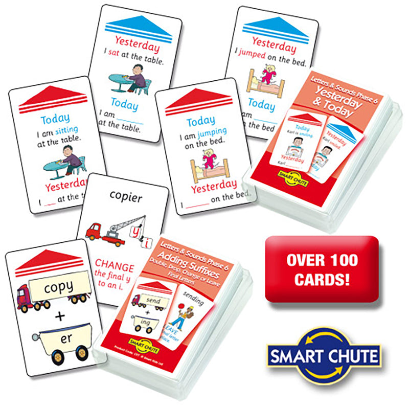 Letters and Sounds Phase 6 Chute Cards Smart Buy
